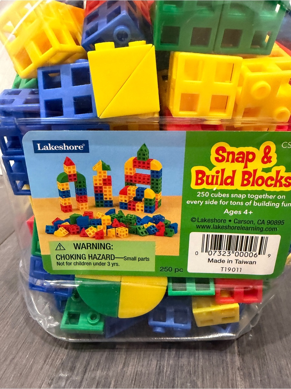 Lakeshore Snap & Build Blocks Jar Building Kids Toddlers - Picture 2 of 7